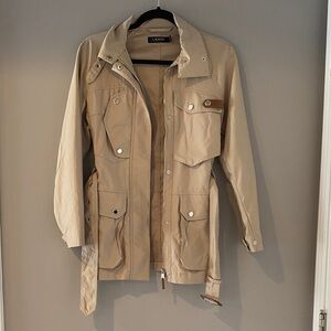 Lauren by Ralph Lauren Beige Utility Jacket